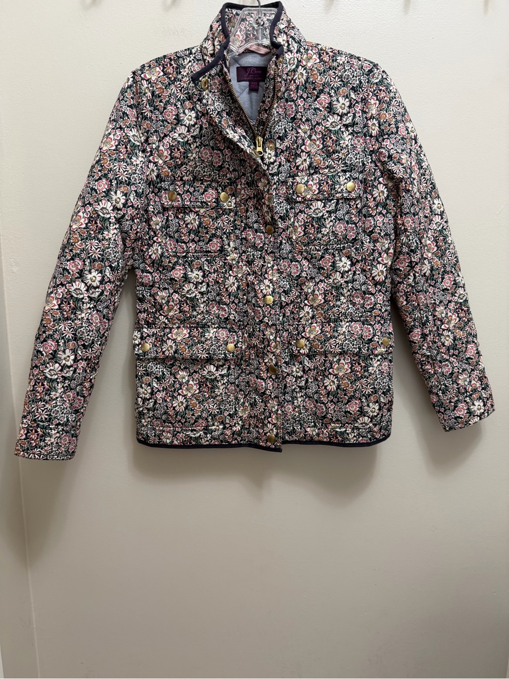J. Crew Liberty Fabric Quilted Jacket Downtown Fields Garden Floral  Size XXS - Picture 2 of 9